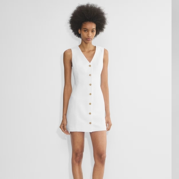 Wilfred Dresses & Skirts - Wilfred White Button-Front Mini Dress